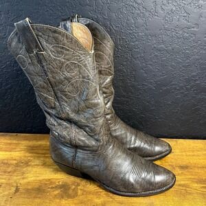 Nocona 3003 Bullhide Brown Leather Western Cowboy Boots Biltrite Sole Mens 9D